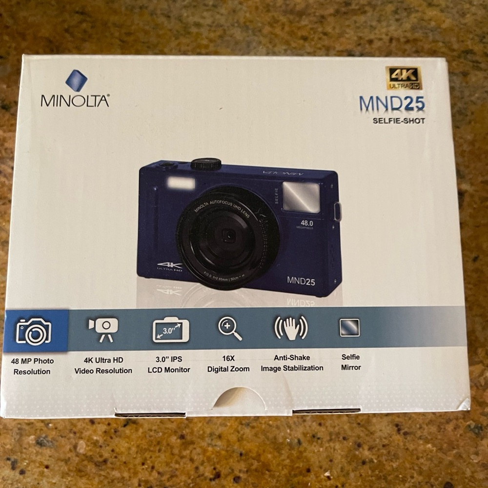 Brand new. It was a gift but wrong camera and I missed the return deadline